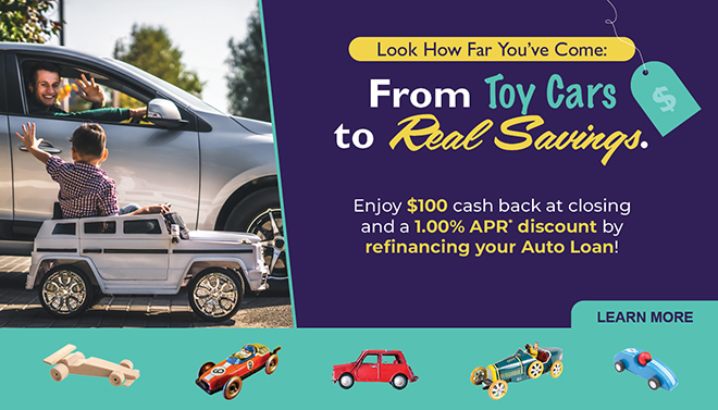 Refinance your auto loan and get a 1% rate discount plus $100 cash!