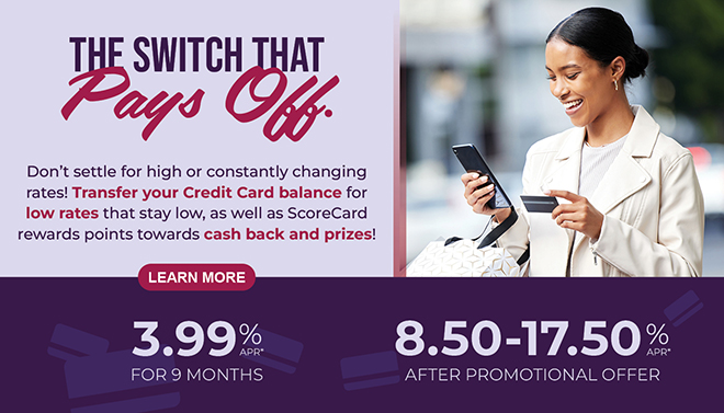 Get a better rate when you transfer your balances to us!