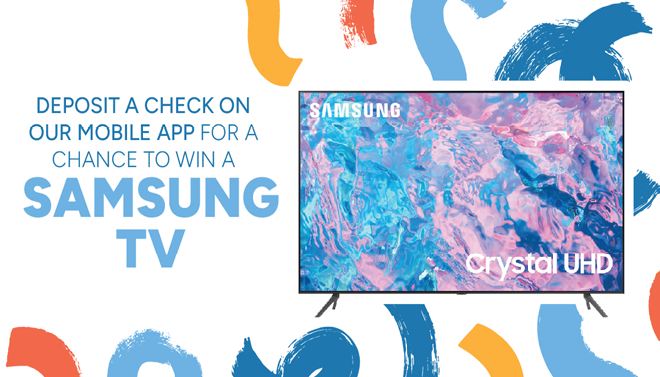 Enroll in bill pay for a chance to win a Samsung TV.